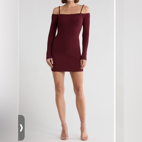 Good American Dresses & Skirts - Good American Long Sleeve Burgundy Dress